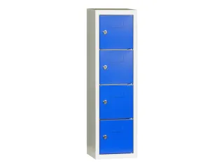 lockerkast,HxBxD 778x225x200mm,1x4vakken,RAL7035,front RAL5010 - 2