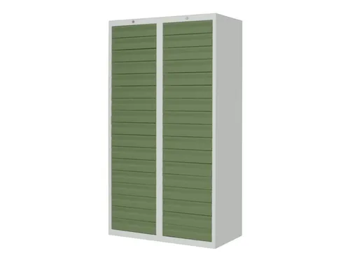 ladekast HxBxD 1800x1000x500mm 34laden RAL7035 front RAL6011