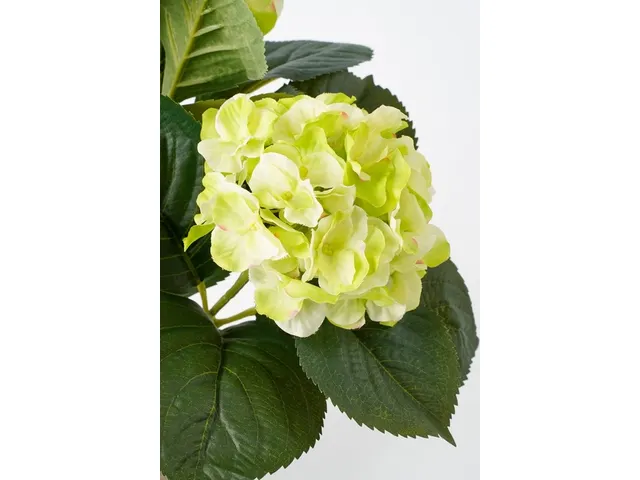Kunstplant Mica Hortensia in pot groen 35x40cm