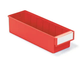 stellingbak,HxBxD 100x132x400mm,PP,rood - 1