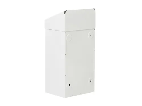 Afvalbak Vepa Bins met pushdeksel 50 liter metaal wit