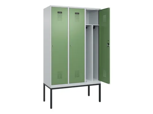 locker voor scheiding van kleding,HxBxD 2120x1200x500mm,3vak
