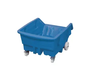 PE-kiepwagen,HxLxB 1095x1586x1173mm,1m³,draagverm. 250kg,blauw,Wielen - 1