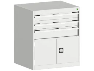 ladekast HxBxD 900x800x525mm 3laden RAL7035 - 1