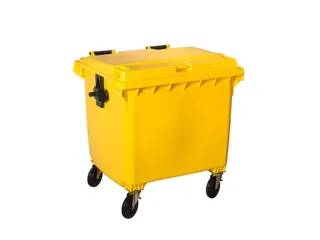 Contivia 4,vuilnisbak 4wielen 1100 L geel - 2