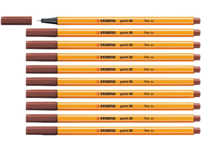 Fineliner STABILO point 88/75 fijn sienna