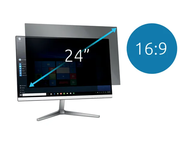 Monitor Privacyfilter 2-Weg 24 inch breed 16:9