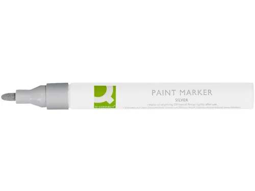 Q-CONNECT Paintmarker op oliebasis ronde punt 2-3mm Zilver