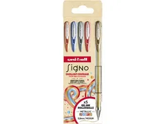 Signo Metallic roller assorit, etui van 5 stuks