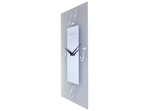 Wandklok Nextime 20x50cm glas Frosted/Mirror Dali