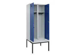 locker met bank,voor scheiding van kleding,HxBxD 2120x800x815mm,2vak