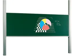Schoolbord Enkelvlaksbord 100x250cm Kolom Krijtbord Groen Emaille