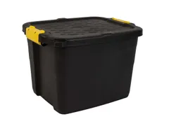 Opslagbak Robuust 42 Liter Zwart Met Handgrepen