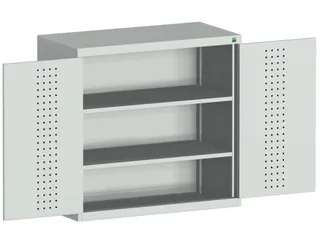 kast met geperforeerde platen,HxBxD 1000x1050x650mm,2xStalen bodem - 1