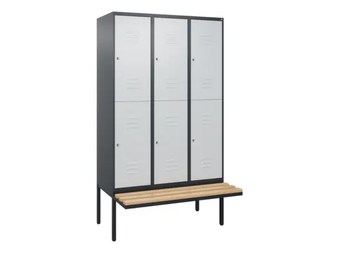 Dubbeldekse dekenkist,HxBxD 2120x1200x815mm,3x2vak.,vak B 400mm