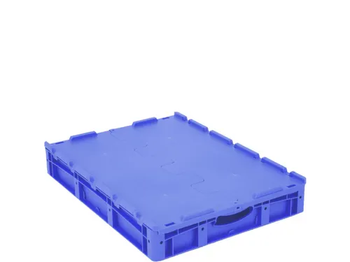 Euronorm Stapelkrat Pp 138x800x600mm 38l Dubbele Bodem M. Deksel