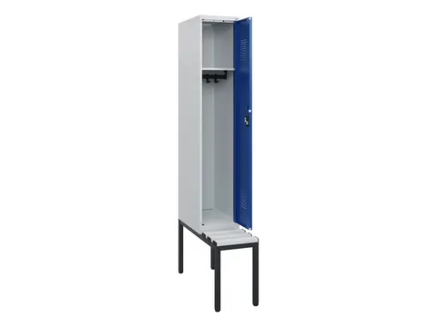 locker met bank,HxBxD 1950x300x815mm,1vak,vak B 300mm,cilinderslot