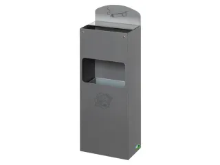 Combi-Asbak 500x200x125mm Achterwand Verzinkt Plaatstaal - 1