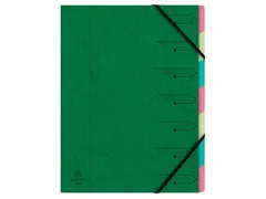 Sorteermap A4 7 vaks groen karton