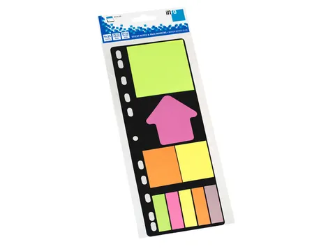 Info Sticky Notes op kaart assorti formaten / kleuren