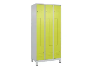 Z-garderobekast,HxBxD 1950x900x500mm,vak B 150/300mm,cil.-slot,voeten - 1