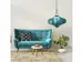 Lanterne Nextime Lumi 60 cm tissu turquoise