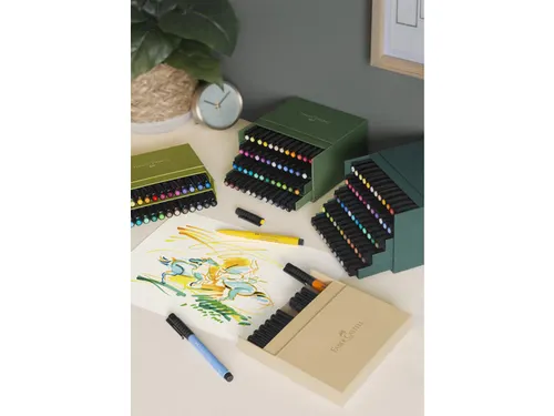 Tekenstift Faber Castell Pitt Artist Pen Brush 48 delig studiobox