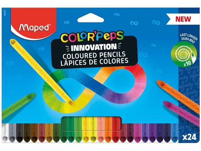 Kleurpotlood Maped Color'Peps Infinity doos à 24 kleuren | KleurpotlodenWinkel.nl