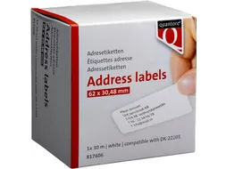 Labeletiket Quantore Dk-22205 breedte 62mm lengte 30,48mm Wit