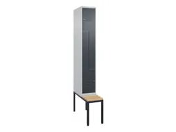 Z-garderobekast,HxBxD 2120x300x815mm,2vak,vak B 300mm,cil.-slot