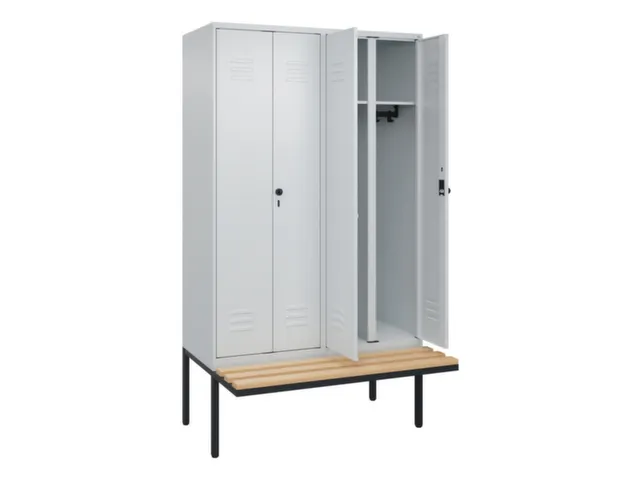 locker voor scheiding van kleding,HxBxD 2120x1200x815mm,4vak