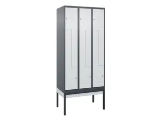 Z-garderobekast,HxBxD 2120x900x500mm,vak B 150/300mm,cil.-slot - 1
