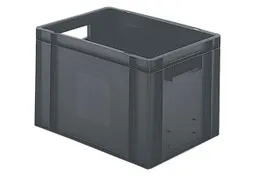 Euronorm-stapelbak 24l 270x400x300mm Wanden/bodem Gesloten Grijs