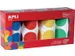sticker XL cirkel diameter 4 mm 4 rollen 4 kleuren