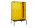 locker met bank,voor scheiding van kleding,HxBxD 2120x1200x815mm,4vak