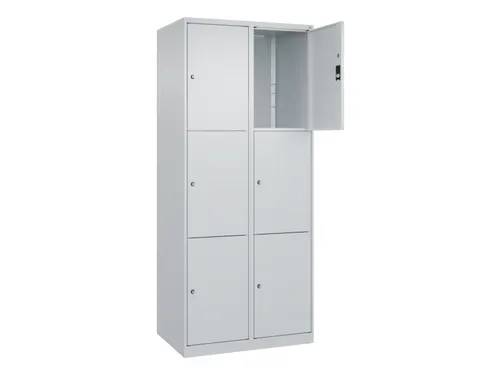 lockerkast,HxBxD 1850x800x500mm,2x3vakken,vak B 400mm,cil.-slot