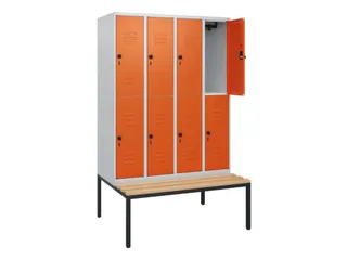 Dubbeldekse dekenkist,HxBxD 1950x1200x815mm,4x2vak.,vak B 300mm - 2