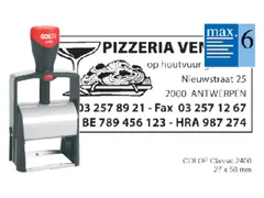 Tekststempel Colop 2400 +bon 6regels 58x27mm zwart