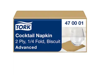 Tork 470001 Cocktailservet Advanced Biscuit 24x24cm - 1