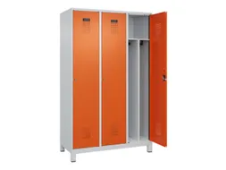 locker voor scheiding van kleding,HxBxD 1950x1200x500mm,3vak