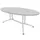vergadertafel,HxBxD 740x2400x1100mm,ovaal,V-vormonderstel wit