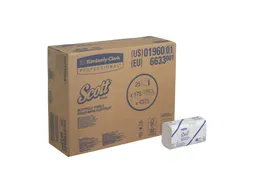 Handdoek Scott i-vouw 1-laags 20x31,5cm 25x175stuks wit 6633