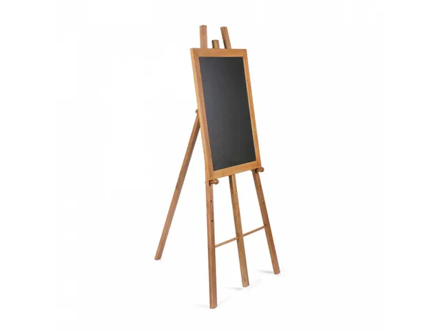 Chevalet bois dur marron clair pour tableau noir/panneau imprimé