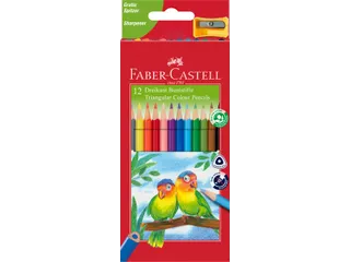 Kleurpotlood Faber-Castell driekant kartonnen etui á 12 stuks - 1