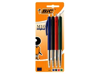 Balpen Bic M10 medium assorti blister à 4 stuks - 2