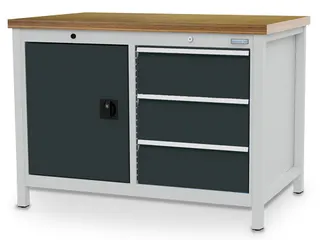 werkbank met opbergruimte,HxBxD 859x1200x750mm,multiplexblad - 1