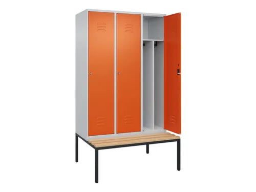 locker voor scheiding van kleding,HxBxD 2120x1200x815mm,3vak