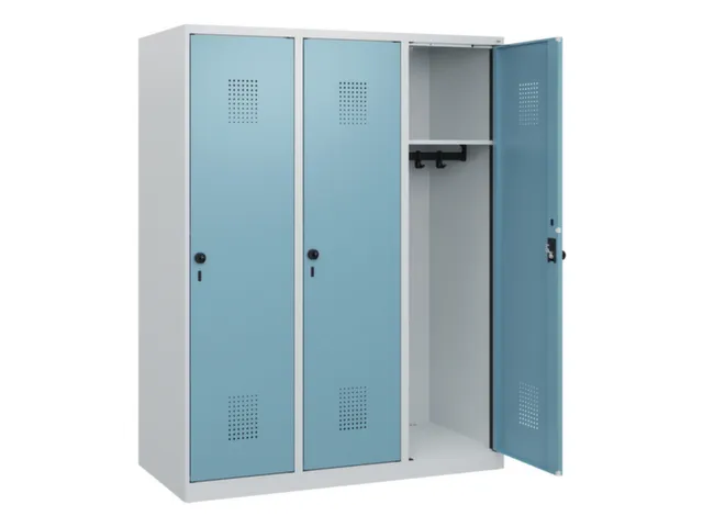 schoollocker,HxBxD 1530x1200x500mm,3vak,vak B 400mm,draaigrendel