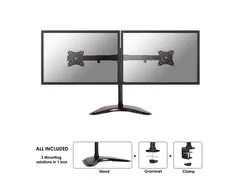 Neomounts Monitorarm 2 Schermen 27inch Zwart Nm-d335dblack