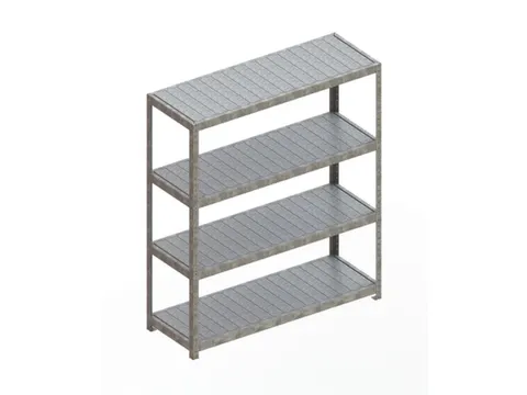 Breedvakstelling 1970x1700x600mm Vaklast 500kg 4 Stalen Legborden